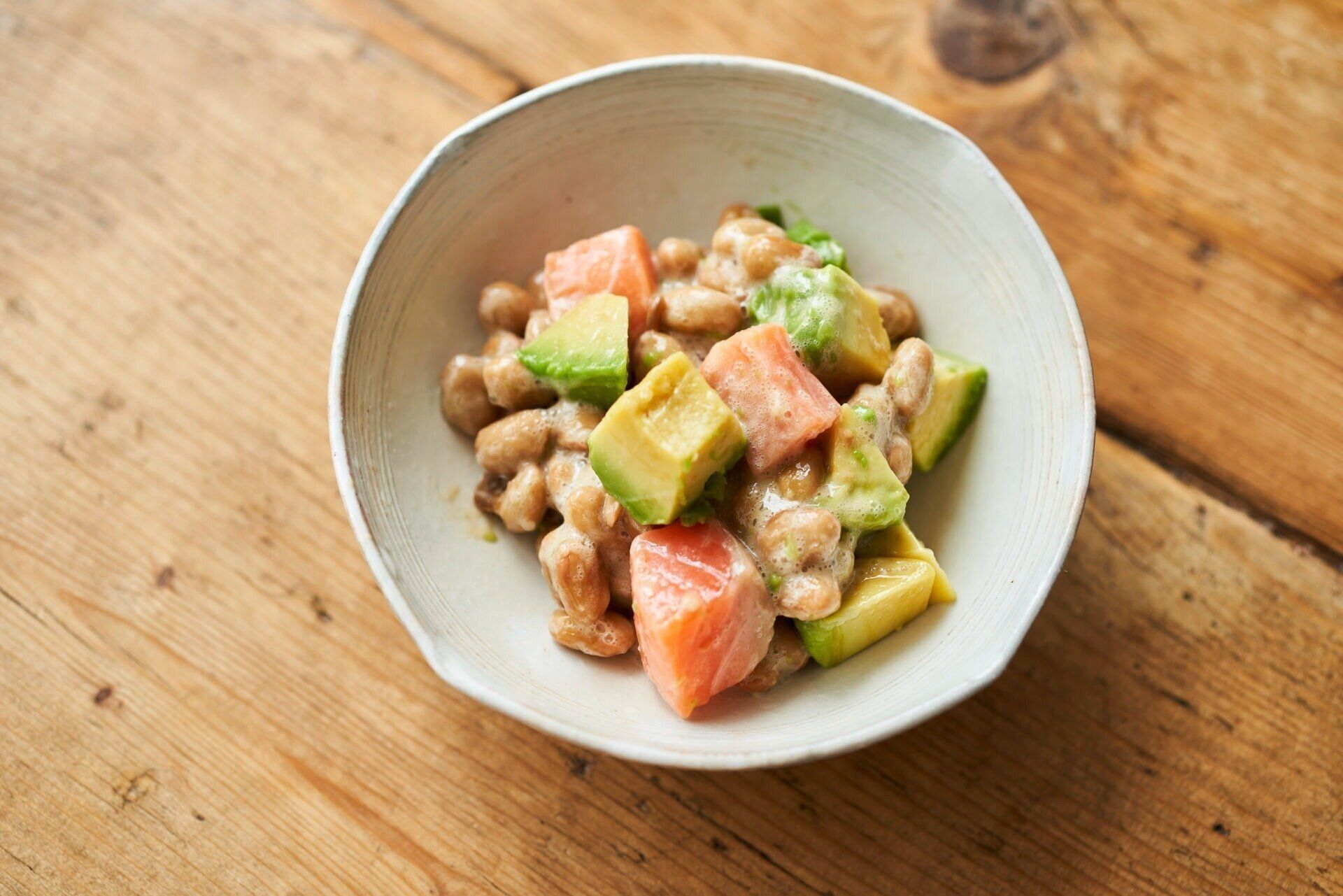 サーモン酢納豆