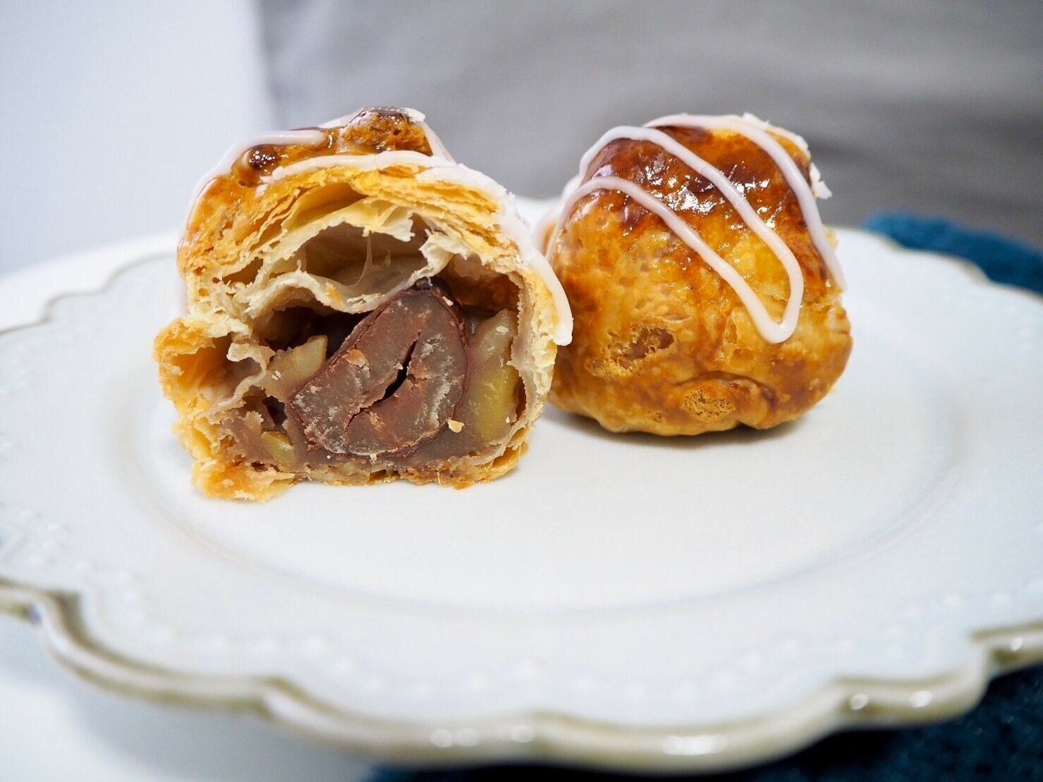 シャトレーゼ「渋皮栗のマロンパイ」断面写真