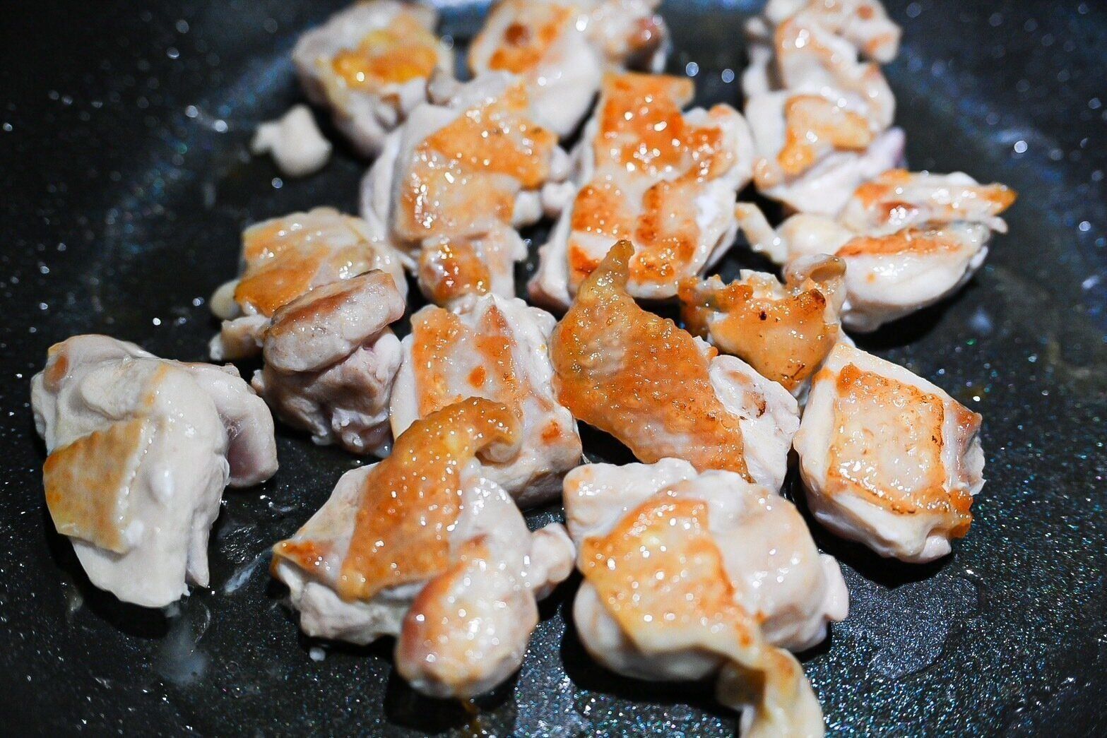 加熱した鶏もも肉