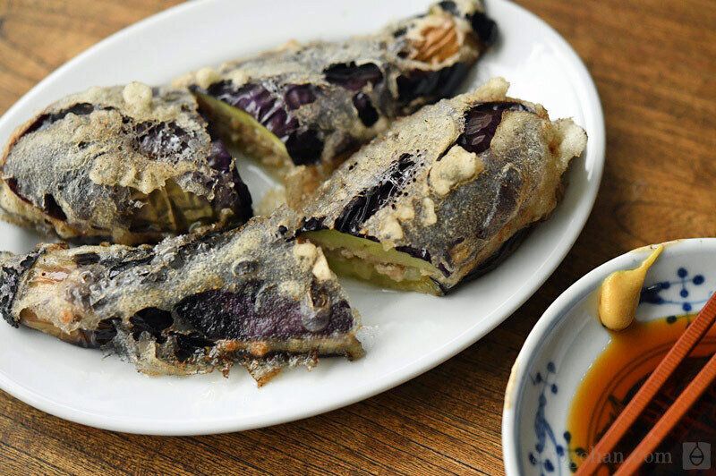 なすのはさみ揚げ