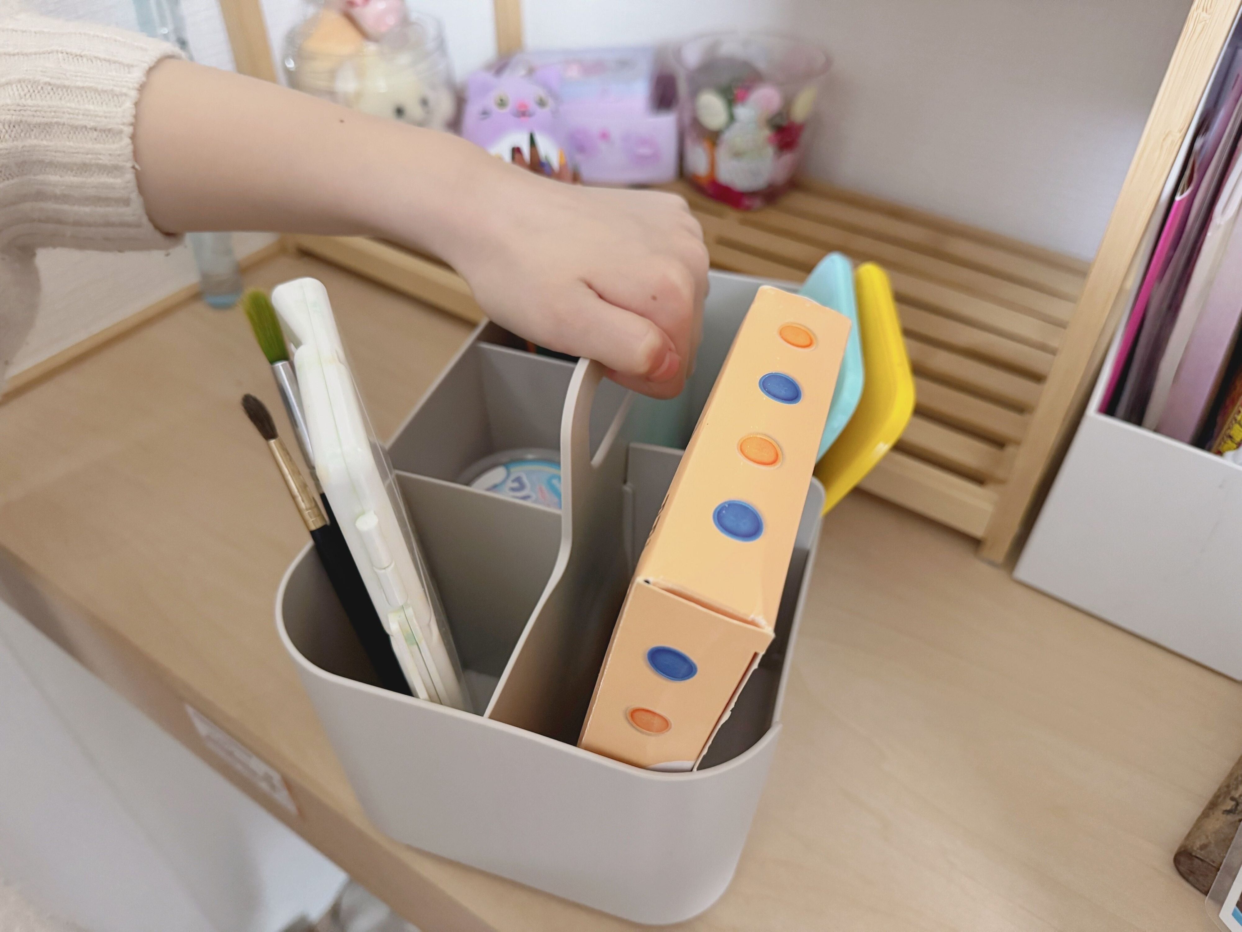 1．取っ手付きで持ち運びに便利だから