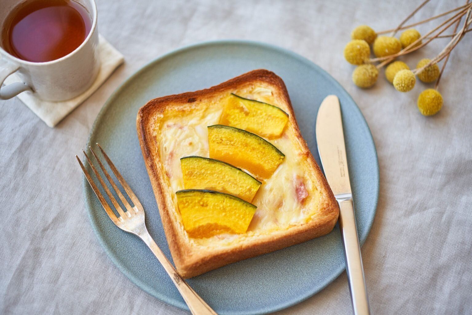 食パンを使ったかぼちゃのパンキッシュ