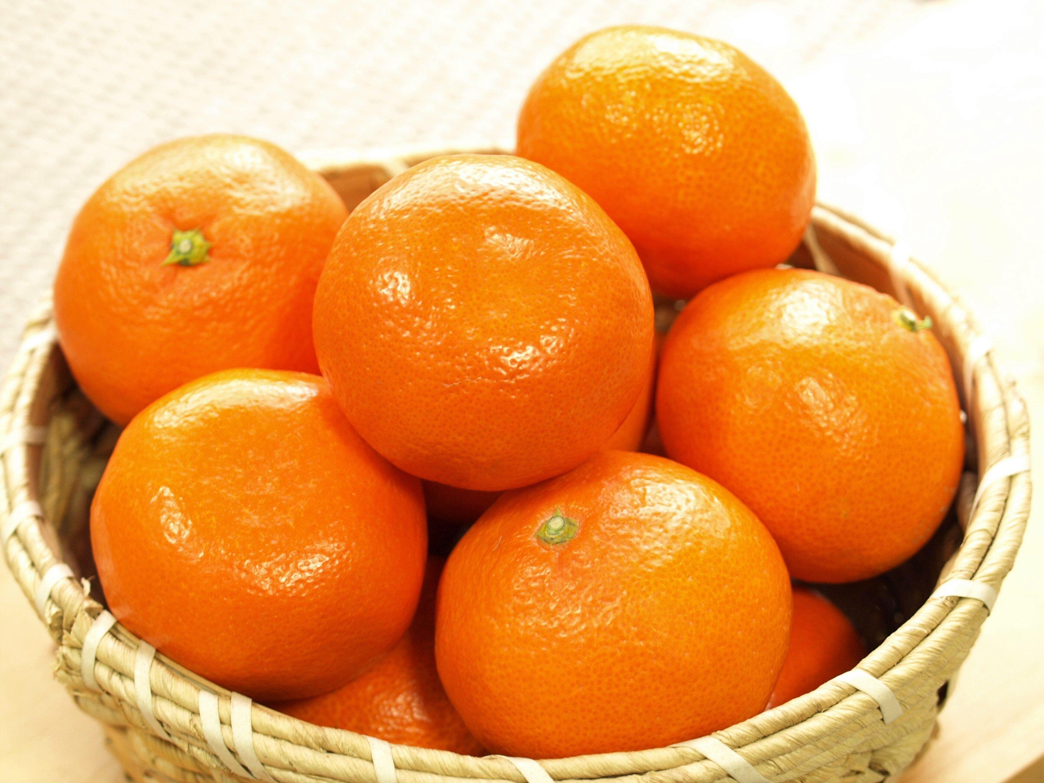 みかんがたくさん。
日本の果物。