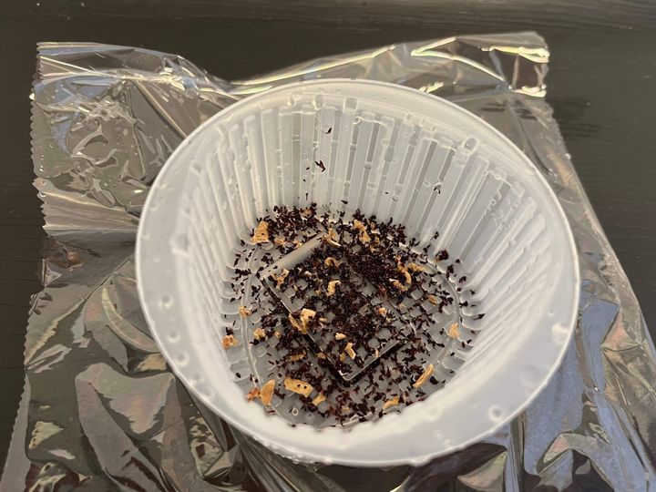 ふりかけを入れたところ