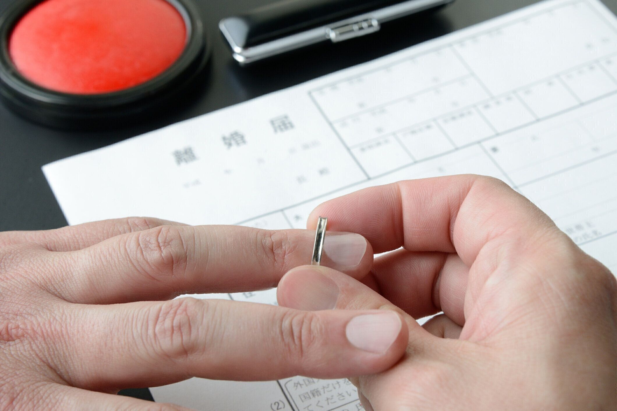 離婚の概念, 結婚指輪をオフに取得