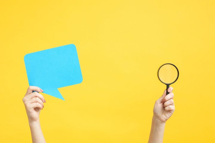 フィードバック評価調査バブル スピーチ拡大鏡