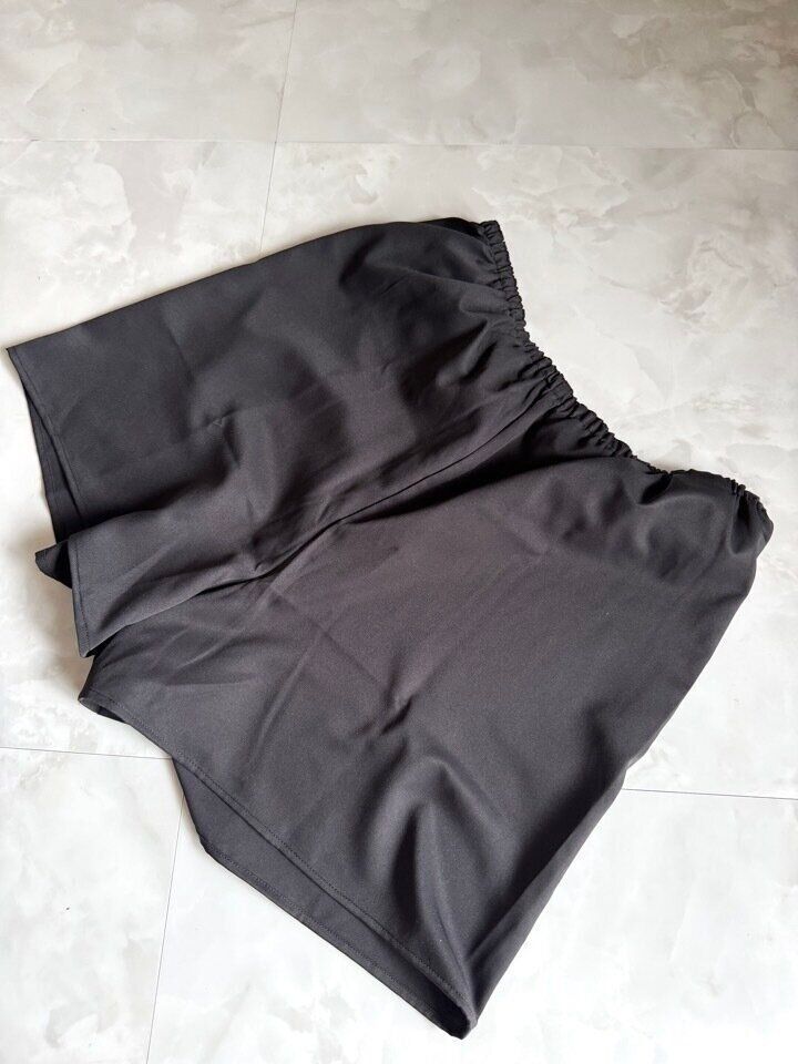 メッシュギャザーロングスリットスカート　ペチパンツ