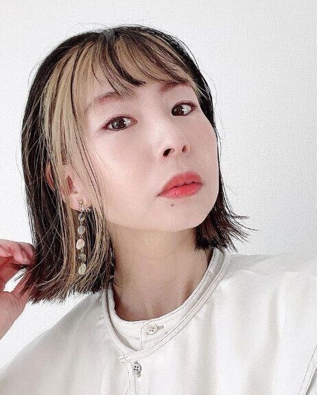 話題のフェイスフレーミングカラーで被らない！個性派ボブ