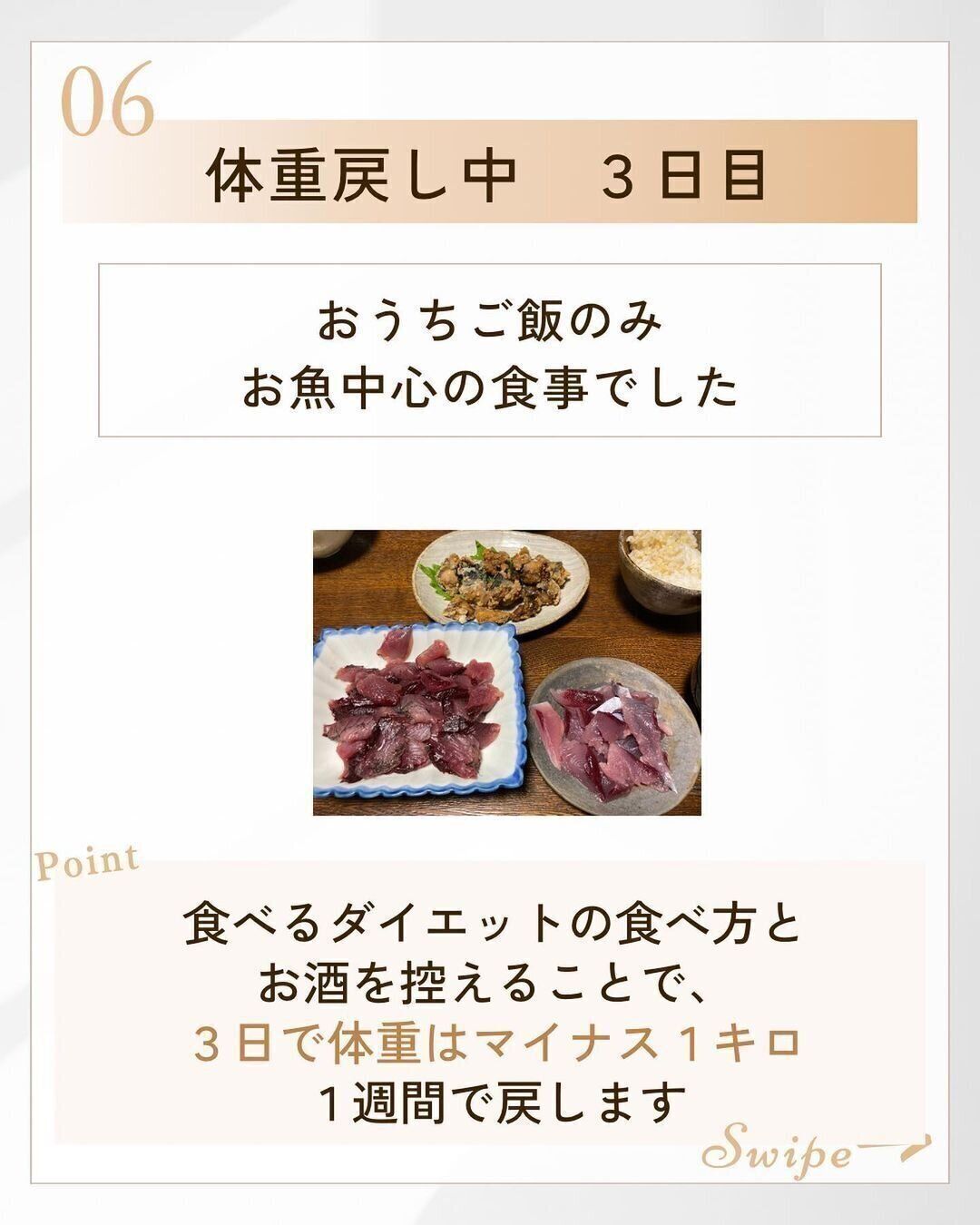 1週間で戻します