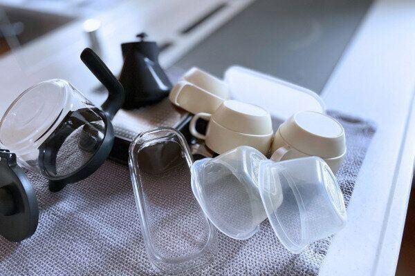 水切りマットを使用している様子