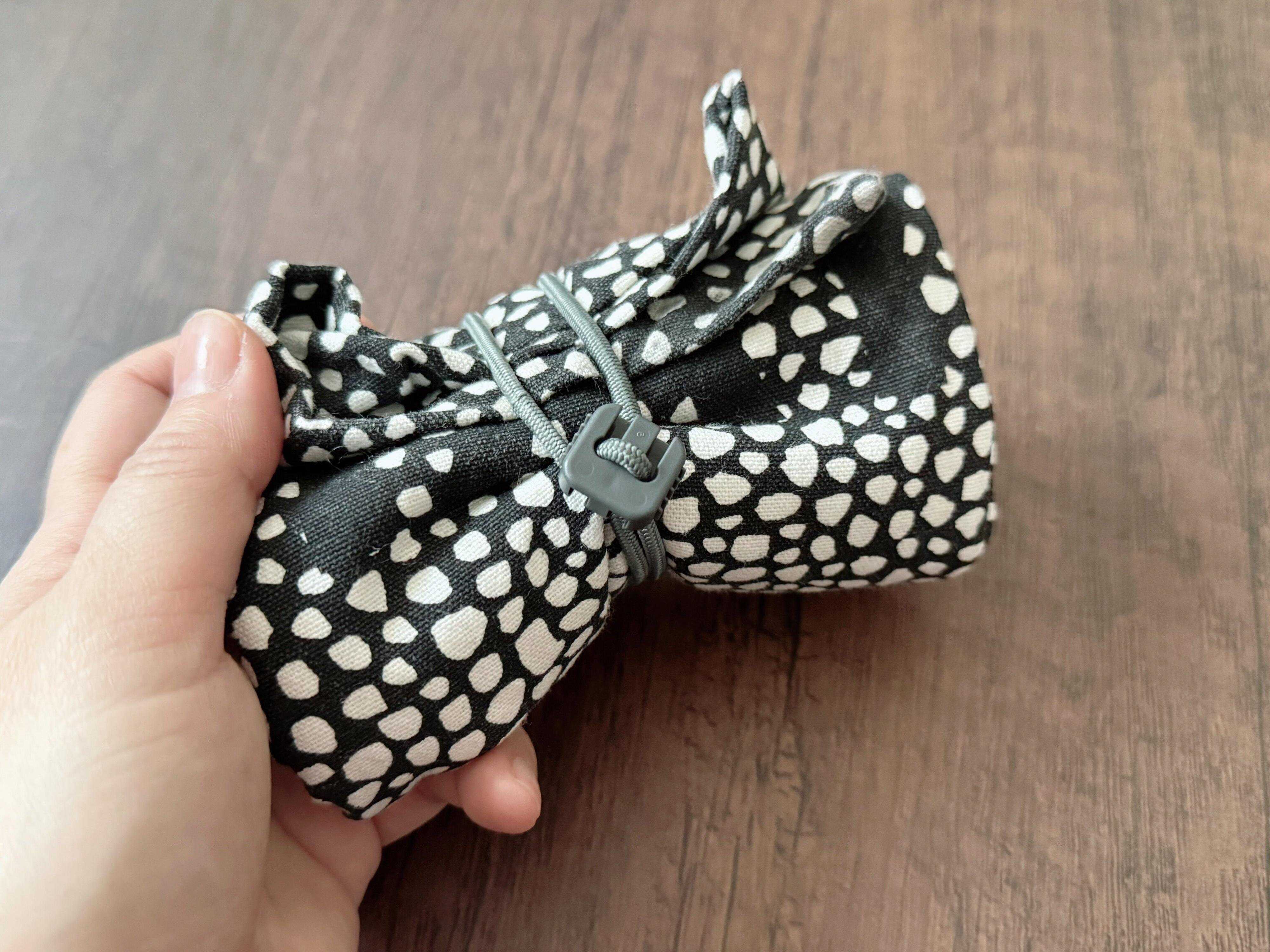 3．太めのゴムでしっかり留められるから