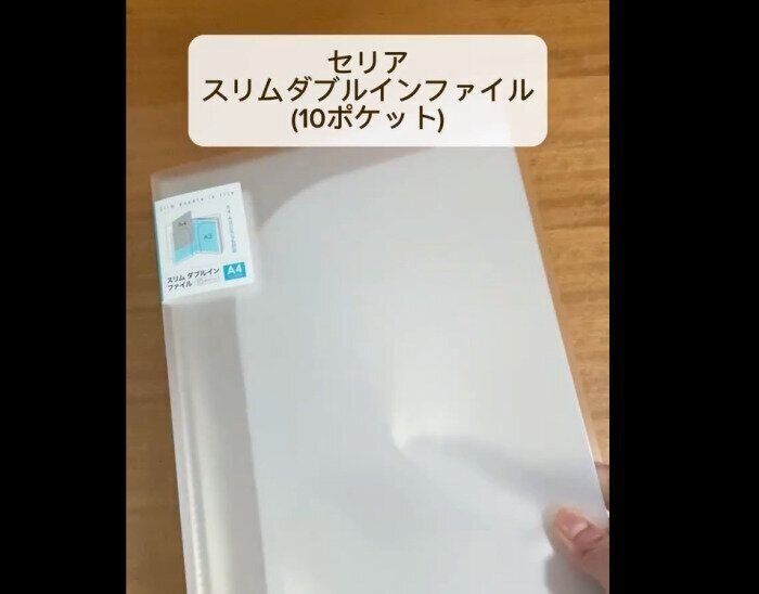 【セリア】ピッタリ入る！スリムダブルインファイル