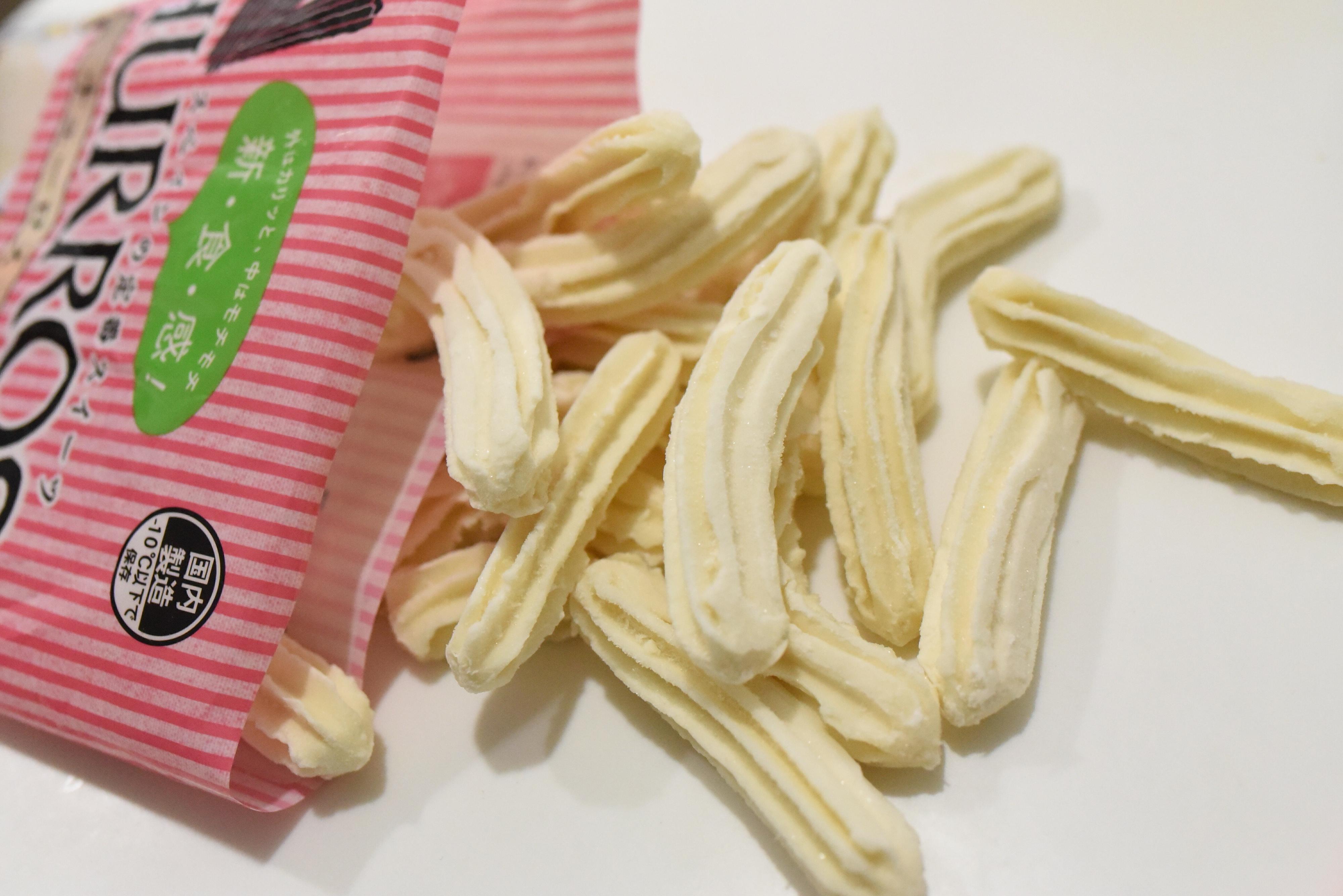 スペインの定番スイーツ「チューロス」は500g入り。8cmほどで食べやすいサイズの「チューロ