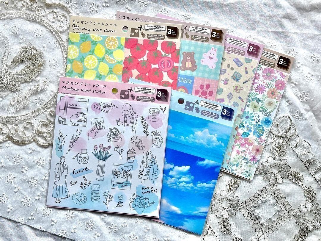 いろんな柄がたくさん！「マスキングシートシール」