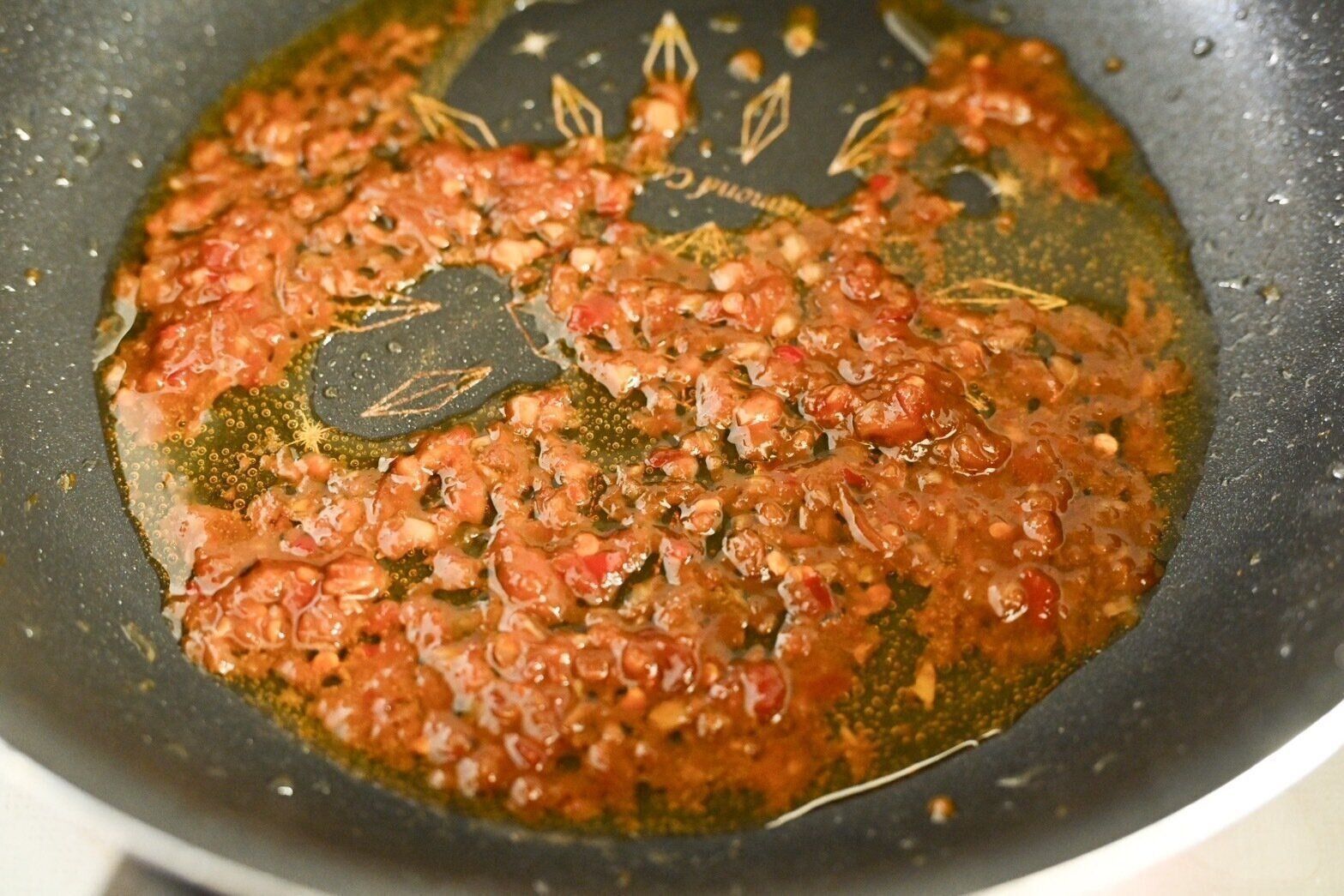 加熱したペースト