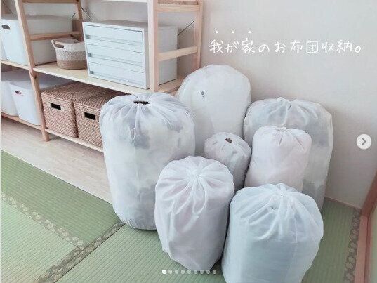 布団の出し入れが超簡単 雪崩防止 スッキリ収納 布団収納アイデア サンキュ