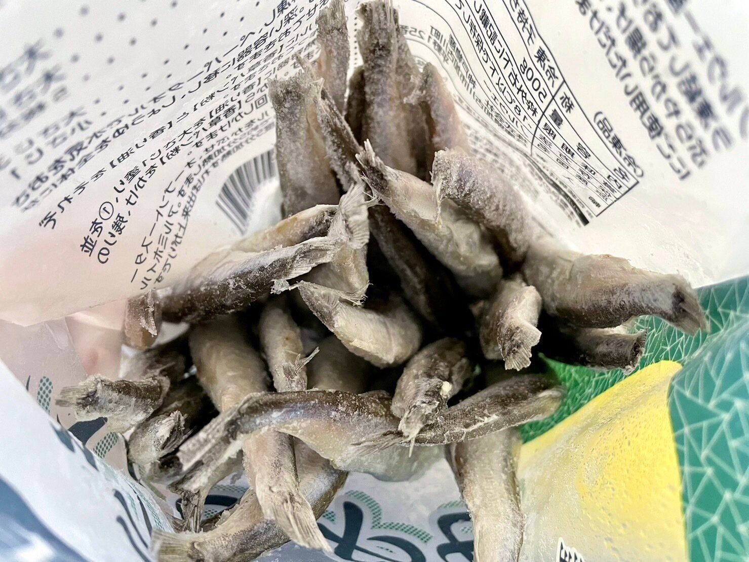 業務スーパー「子持ちカラフトししゃも」開封後写真