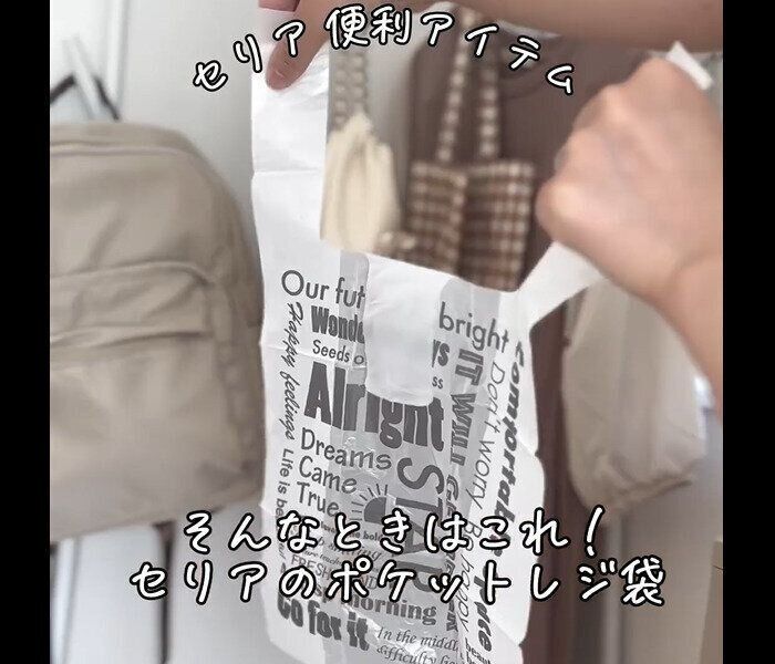 【セリア】便利すぎた！ポケットタイプレジ袋