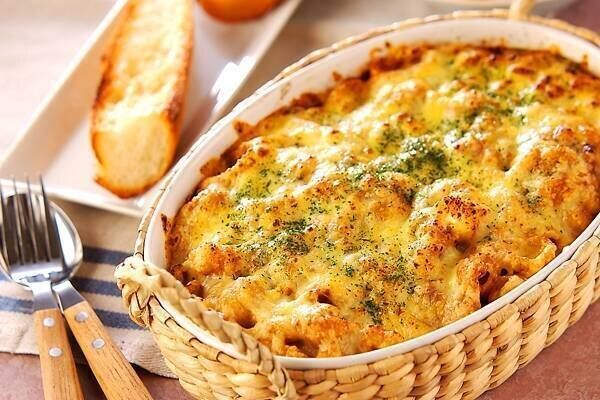 ミートソースのマカロニグラタン