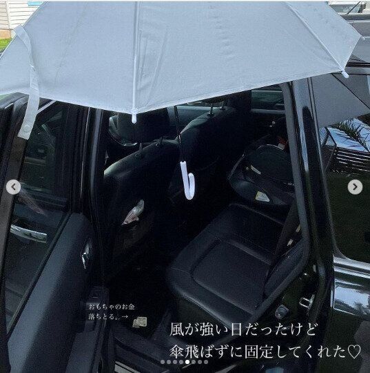 【ダイソー】傘を車にピタッと固定
