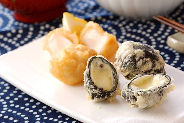 ホタテとチーズの天ぷら