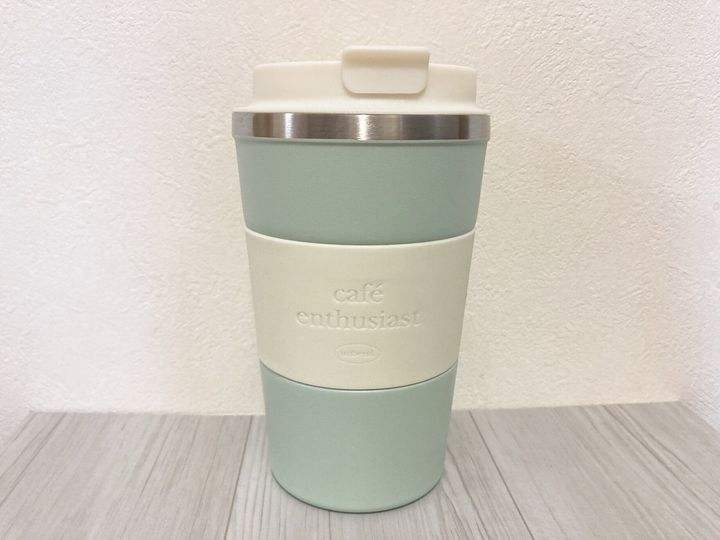 3COINS蓋付きステンレスタンブラー