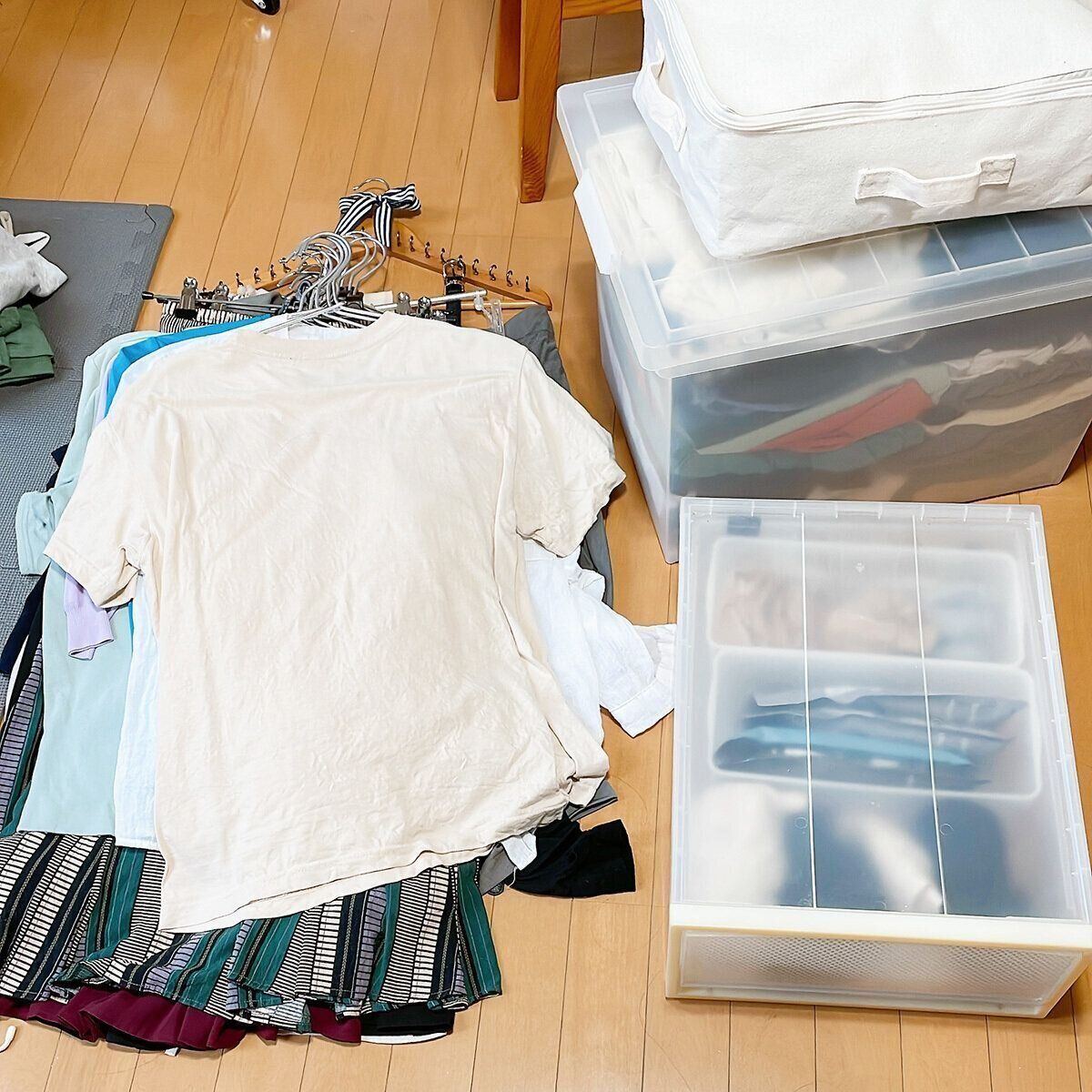 洋服見直しでサイズの合わない服や好きではない服を手放す