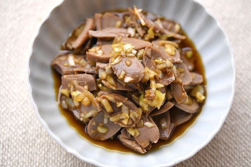 砂肝のねぎポン酢