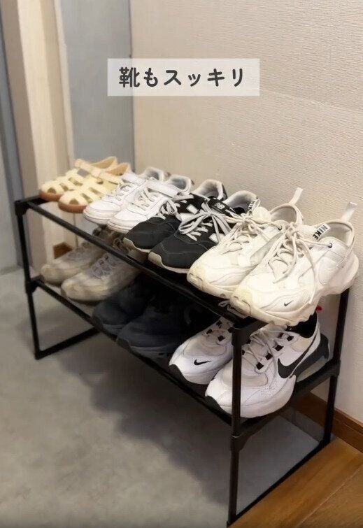 【ダイソー】シューズラックとしても便利
