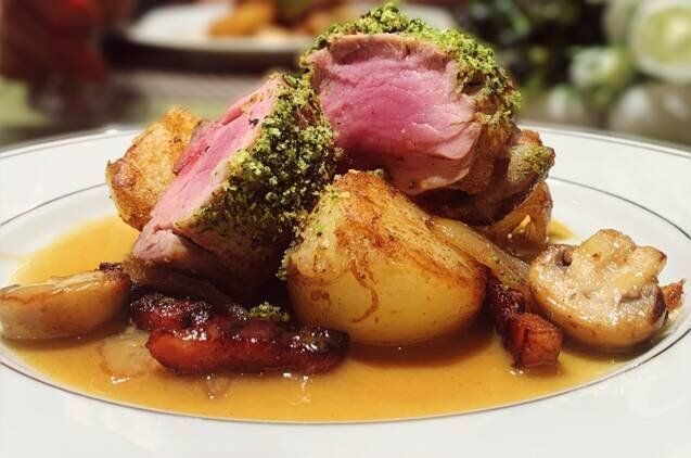 豚ヒレの香草パン粉焼き ハニーマスタードソース