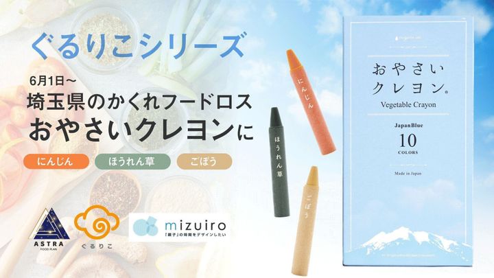 Topic.2フードロスの野菜がクレヨンに!?万が一口に入っても安心なお野菜クレヨン