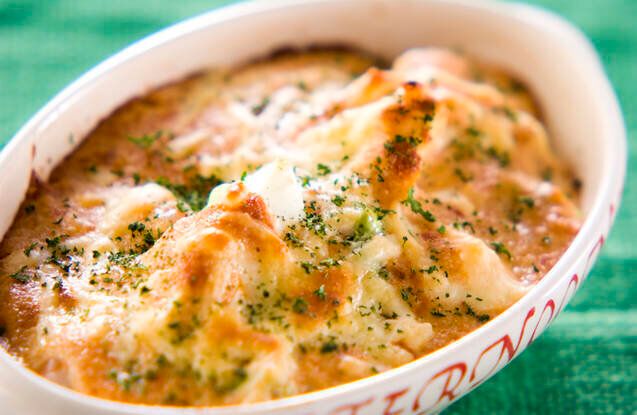 エビと卵の明太グラタン