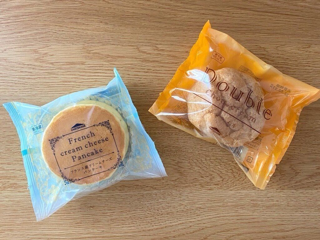 フランス産クリームチーズパンケーキ　ダブルシュークリームキャラメル