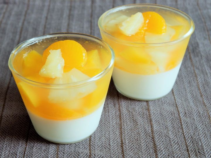 簡単すぎる ゼラチンを使ったひんやり2層のヨーグルトゼリー サンキュ 簡単すぎる ゼラチンを使ったひんやり2層のヨーグルトゼリー サンキュ