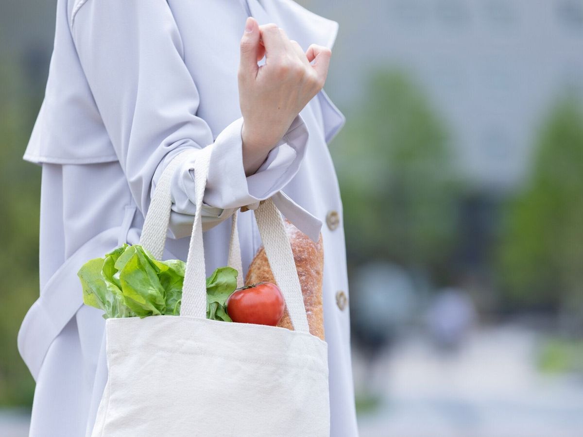 スーパーで買った食品のエコバッグ