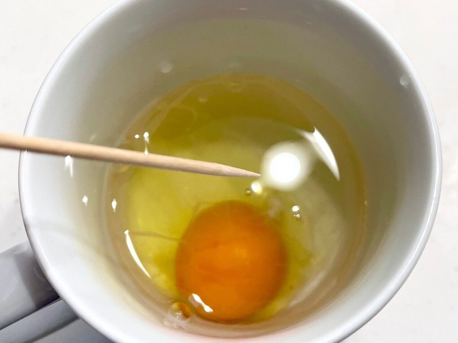 レンジでつくる温泉卵写真