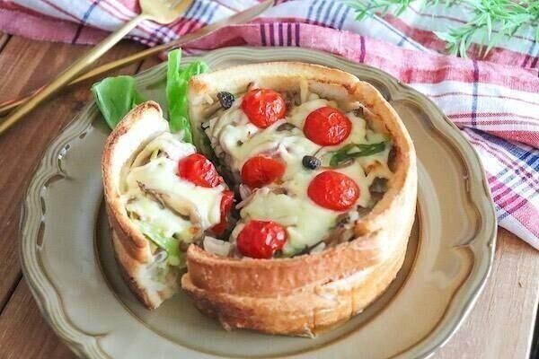 器も食べられるキノコ豆乳グラタン