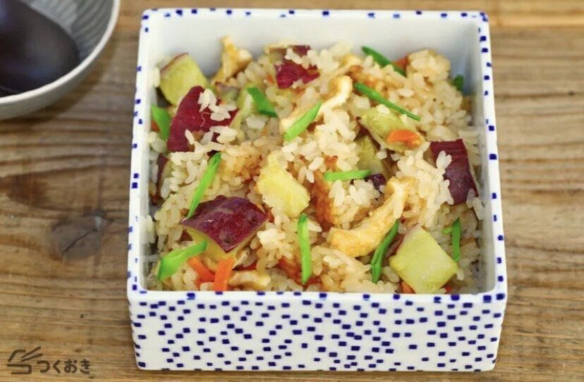 さつまいもと油揚げのおこわ