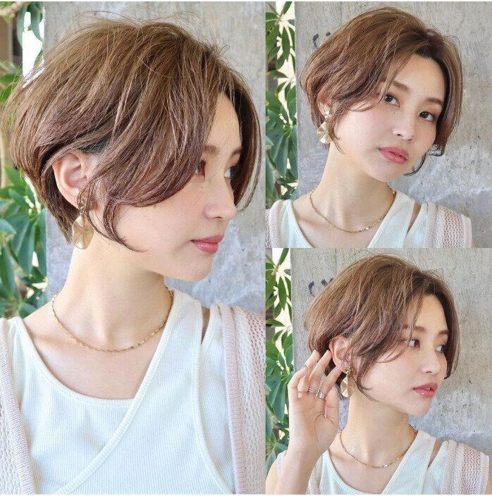 センターパートで色っぽく！前下がりショート