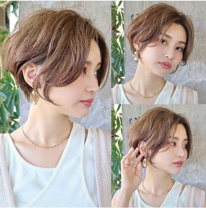 センターパートで色っぽく!前下がりショート