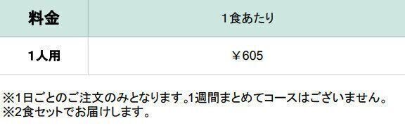 バラエティミール　料金表　ヨシケイ
