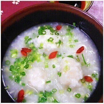 超簡単、海老シュウマイ粥