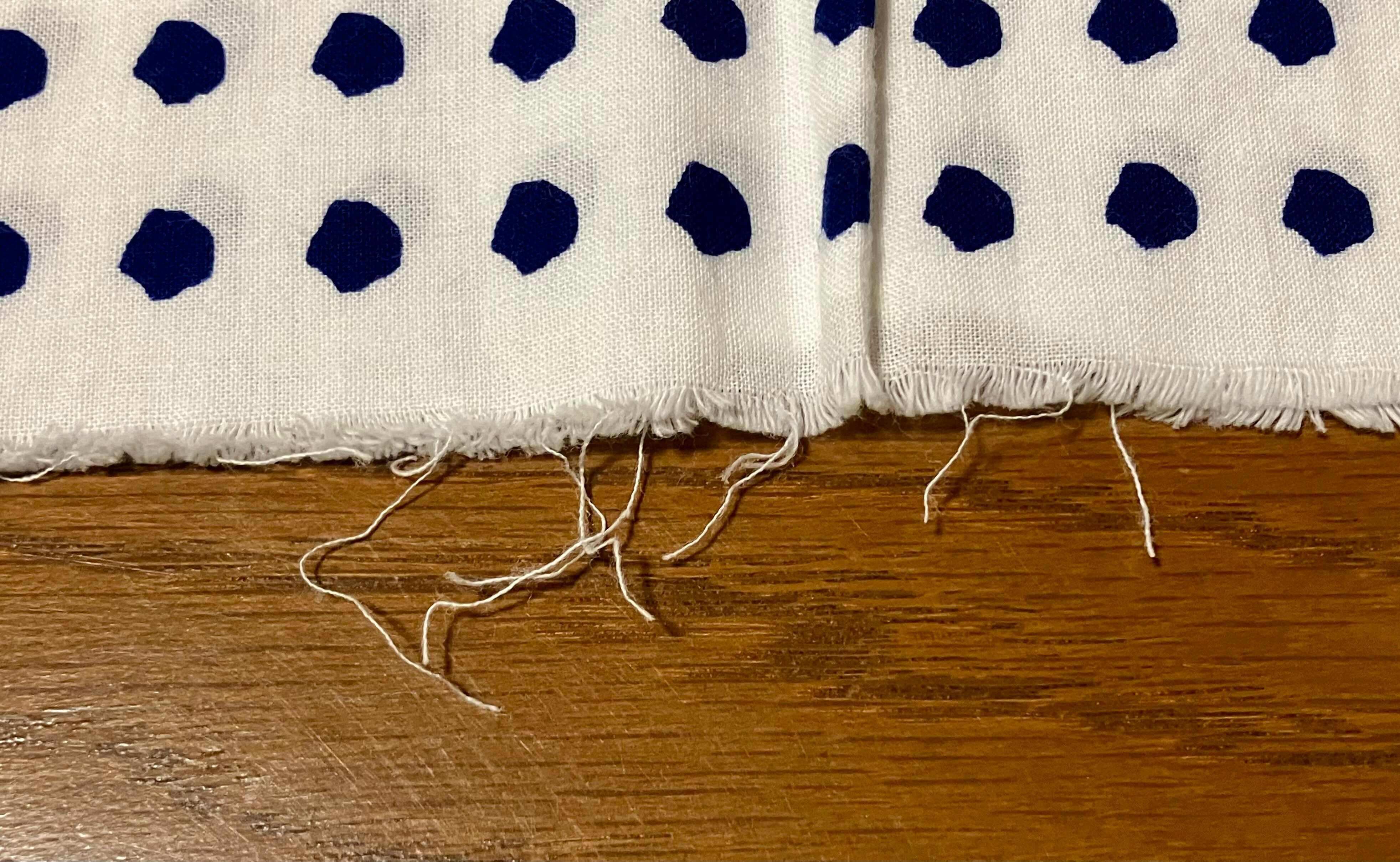 手ぬぐいのほつれに使用