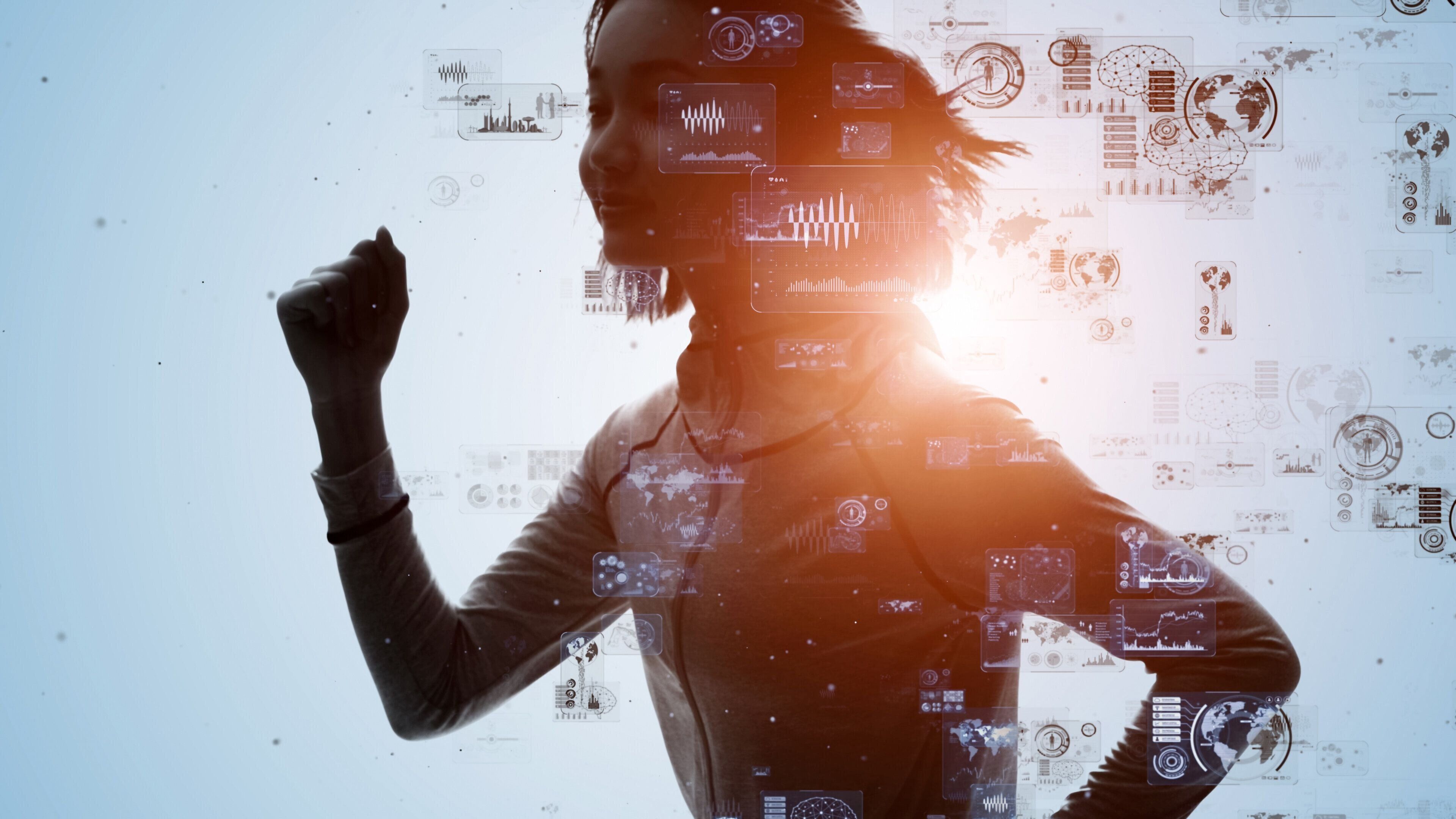 ウェアラブルデバイスのコンセプト。スマートウォッチ。ヘルスケア技術。スポーツテック。