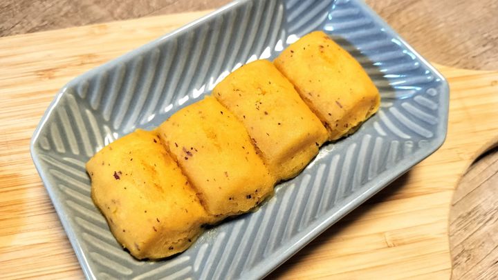 電子レンジで温めたスイートポテト