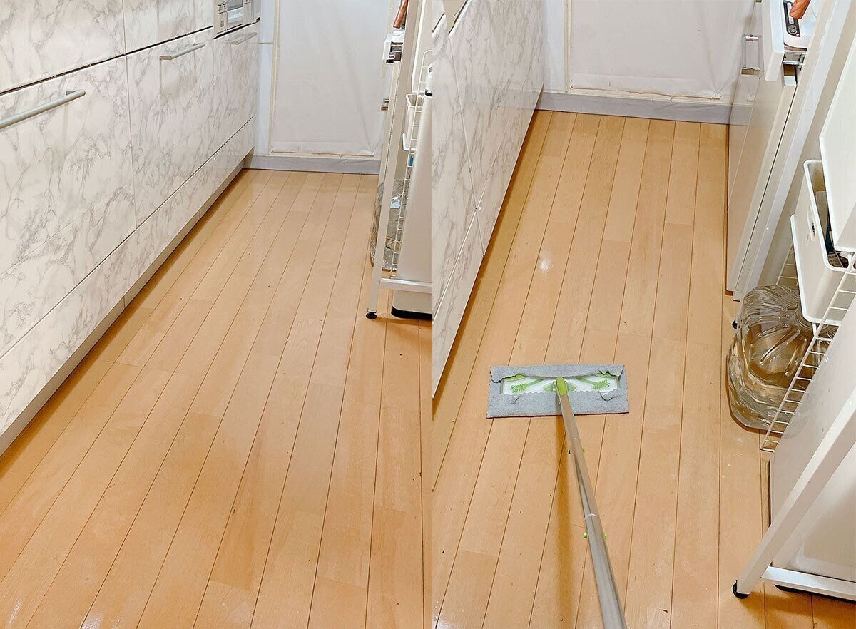 マットは使わず床掃除だけ