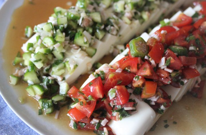 この夏はごちそう冷奴 味付け簡単 ご飯に乗せても サンキュ この夏はごちそう冷奴 味付け簡単 ご飯に乗せても サンキュ