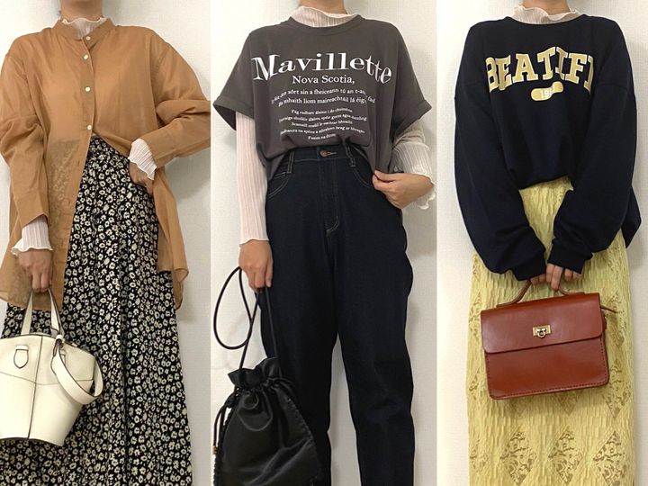 しまむら ロンtの代わりに着るだけで一気におしゃれ見え シアートップス重ね着コーデ3選 サンキュ しまむら ロンtの代わりに着るだけで一気におしゃれ見え シアートップス重ね着コーデ3選 サンキュ