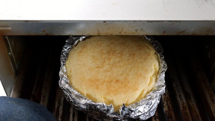 トースターでケーキを焼く