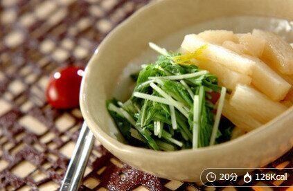 長芋と水菜のサッと煮